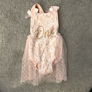 Baby girl “one” birthday outfit